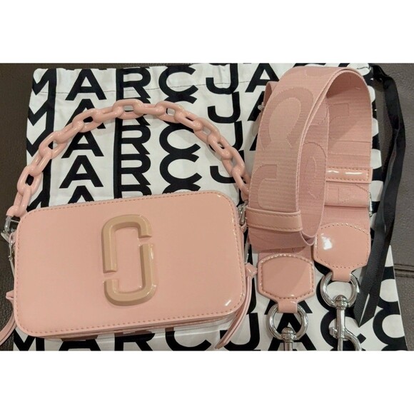 Marc Jacobs The Snapshot Patent Camera Bag In Pink - Picture 3 of 13